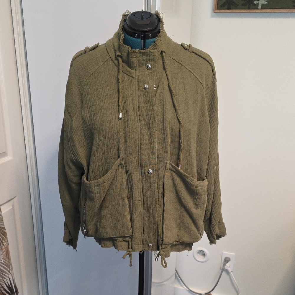 Blank NYC Sage Green Outerwear Jacket XL